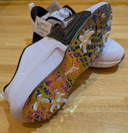 26.5cm ナイキゴルフ ジョーダン エア レブ 白 スパイク ゴルフシューズ