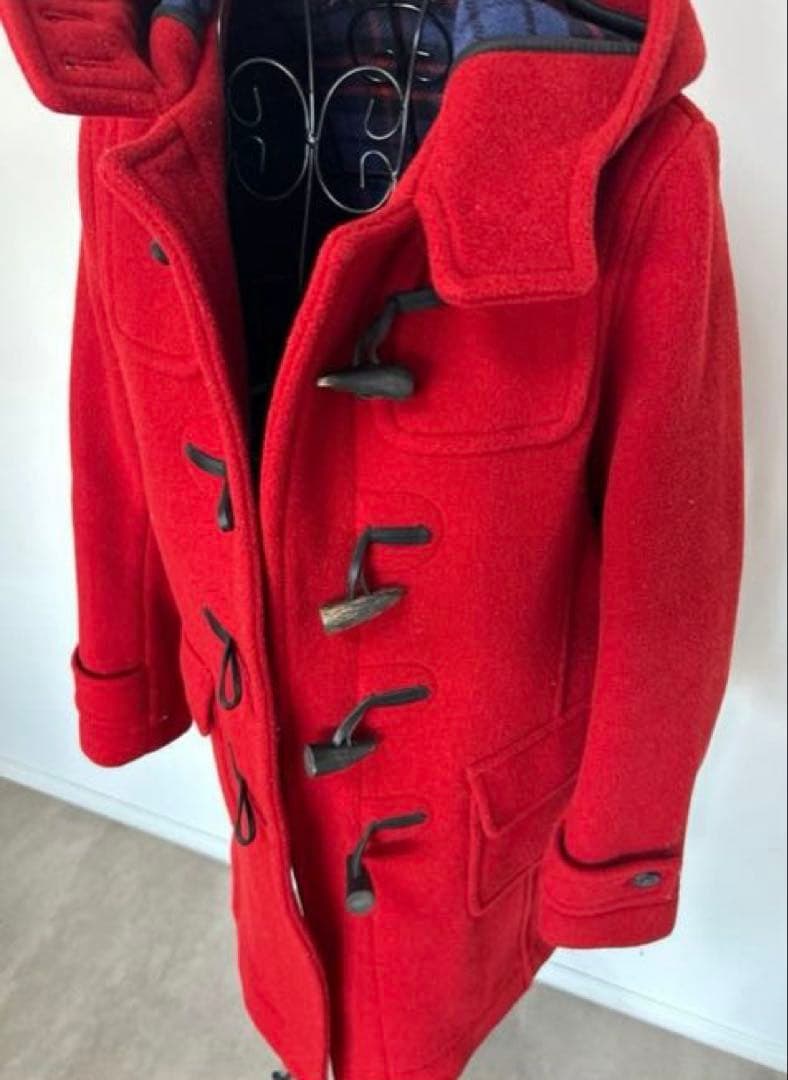 LONDON TRADITION ダッフルコート ウール 牛革 38 赤 - メルカリ