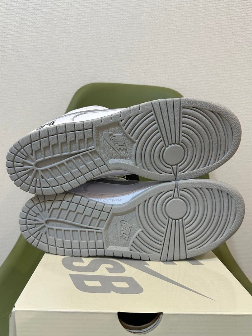 Supreme × Nike SB Dunk Low White 27.5cm
