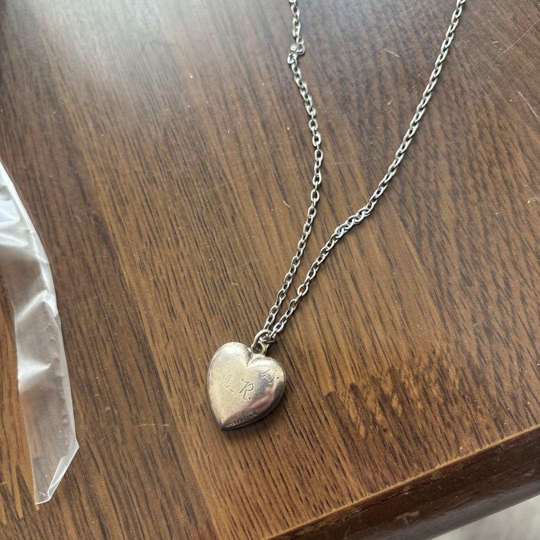 40s スウィートハートジュエリー パフィハート シルバー ネックレス