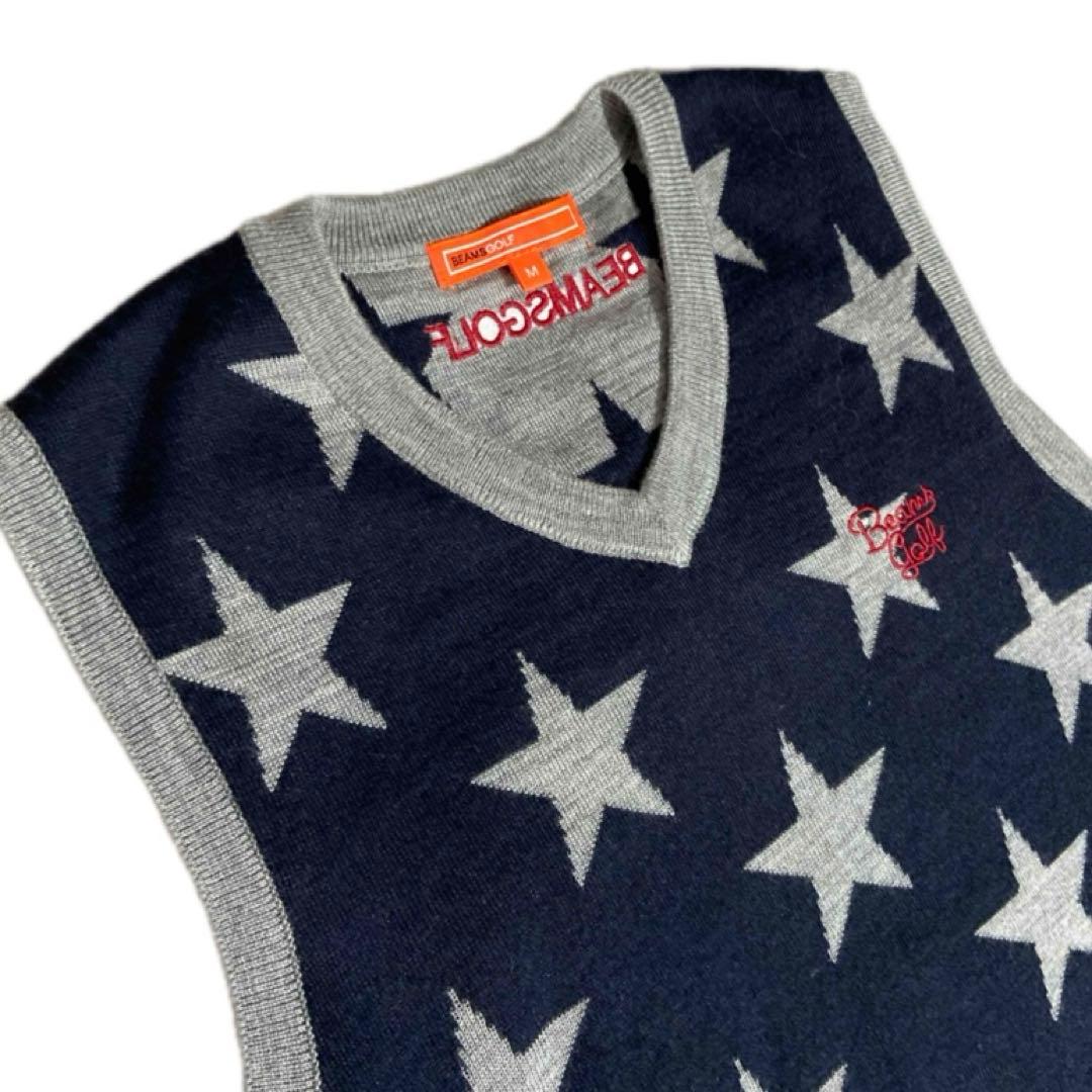 BEAMS GOLF ビームスゴルフ ベスト 星柄 ネイビー レディース M - メルカリ