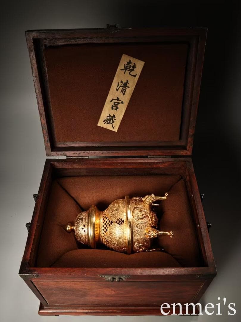 中国古美術・旧蔵五足獣環耳 龍紋線香塔 帝王香炉・