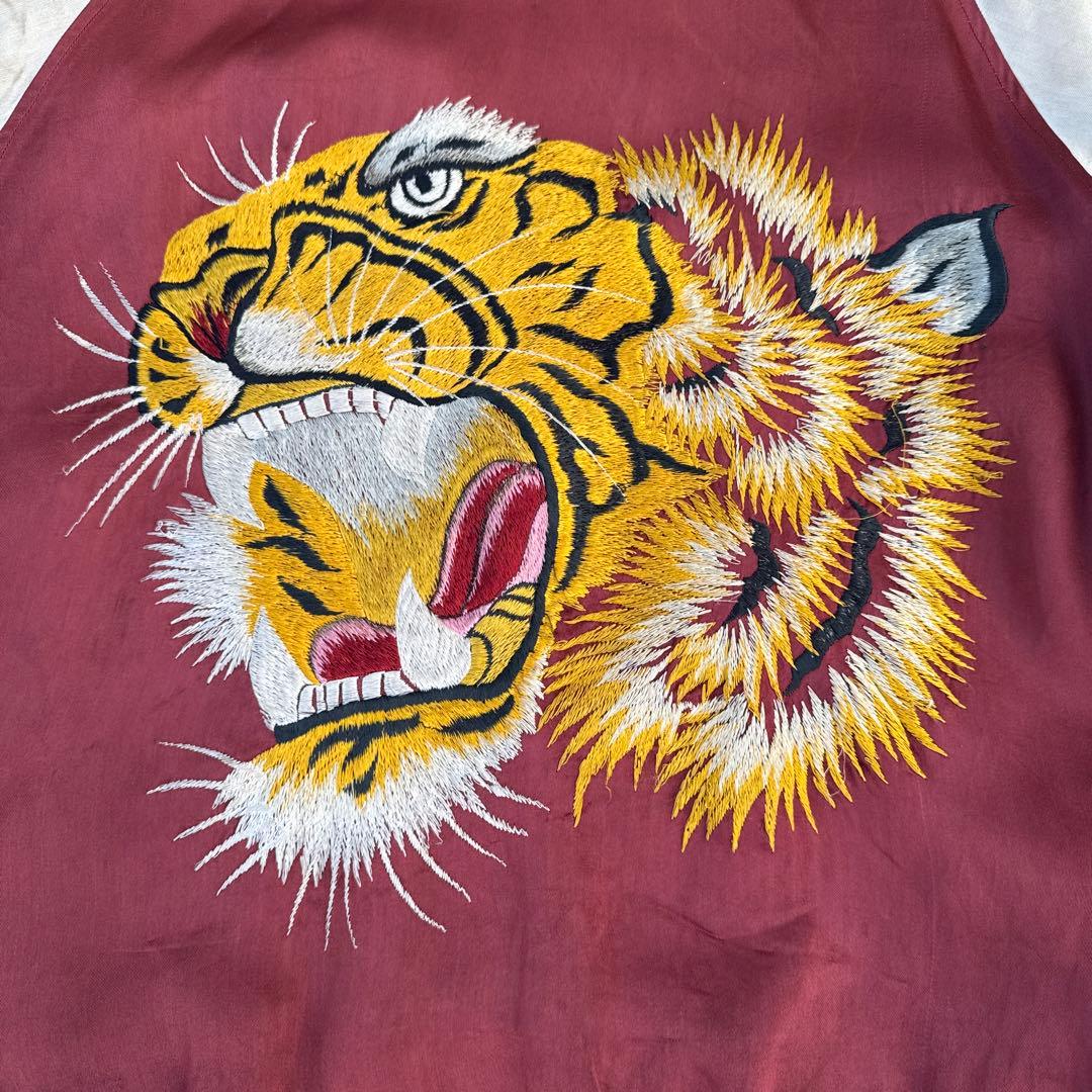 専用】40s~50s スカジャン スーベニアジャケット 顔虎 綿無し - メルカリ