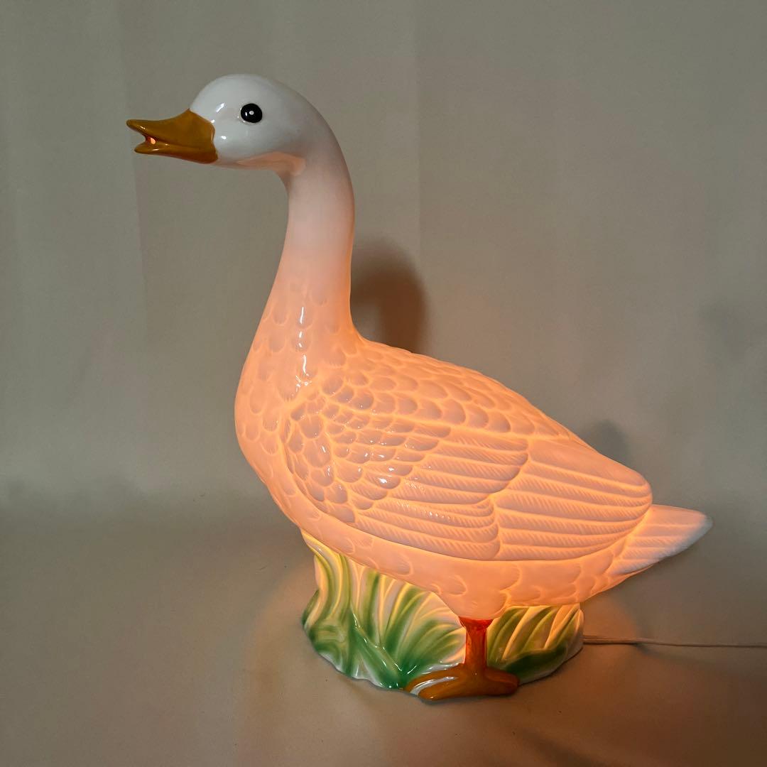 アヒルライト あひるライト 卓上ランプ レトロ インテリア 陶器 - メルカリ