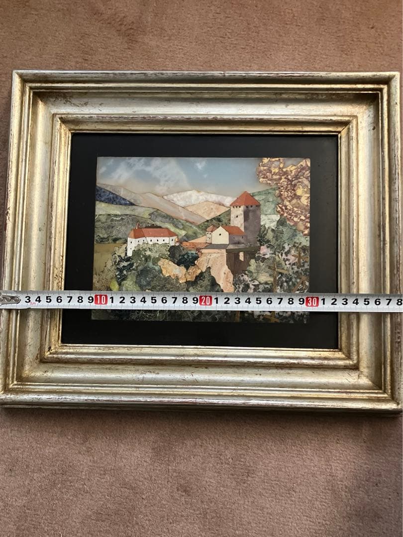 イタリア製 モザイク画 C. Vannini 直筆サイン入り 真作