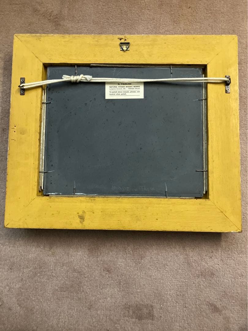 イタリア製 モザイク画 C. Vannini 直筆サイン入り 真作