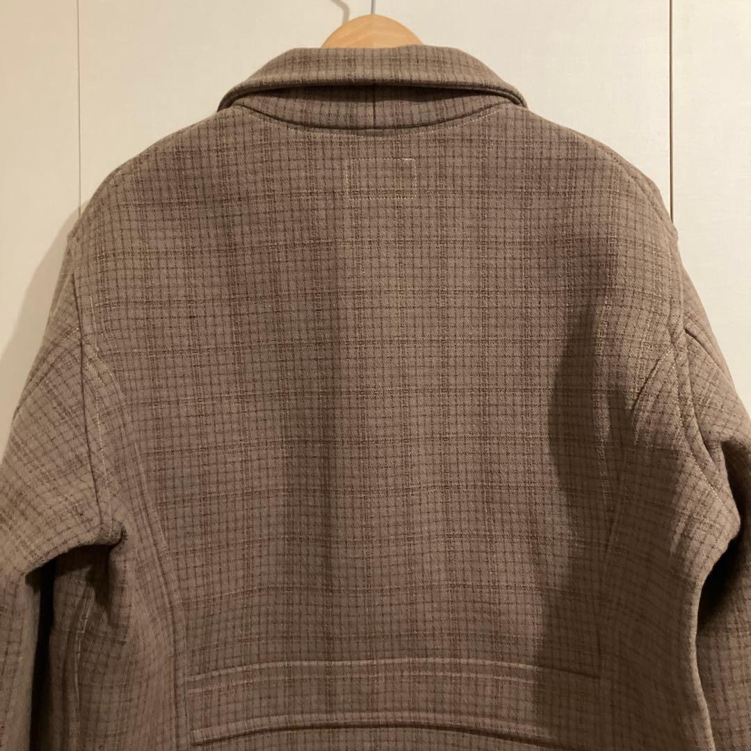 アットラスト ウールスポーツジャケット 42 チェック グレーパープル系