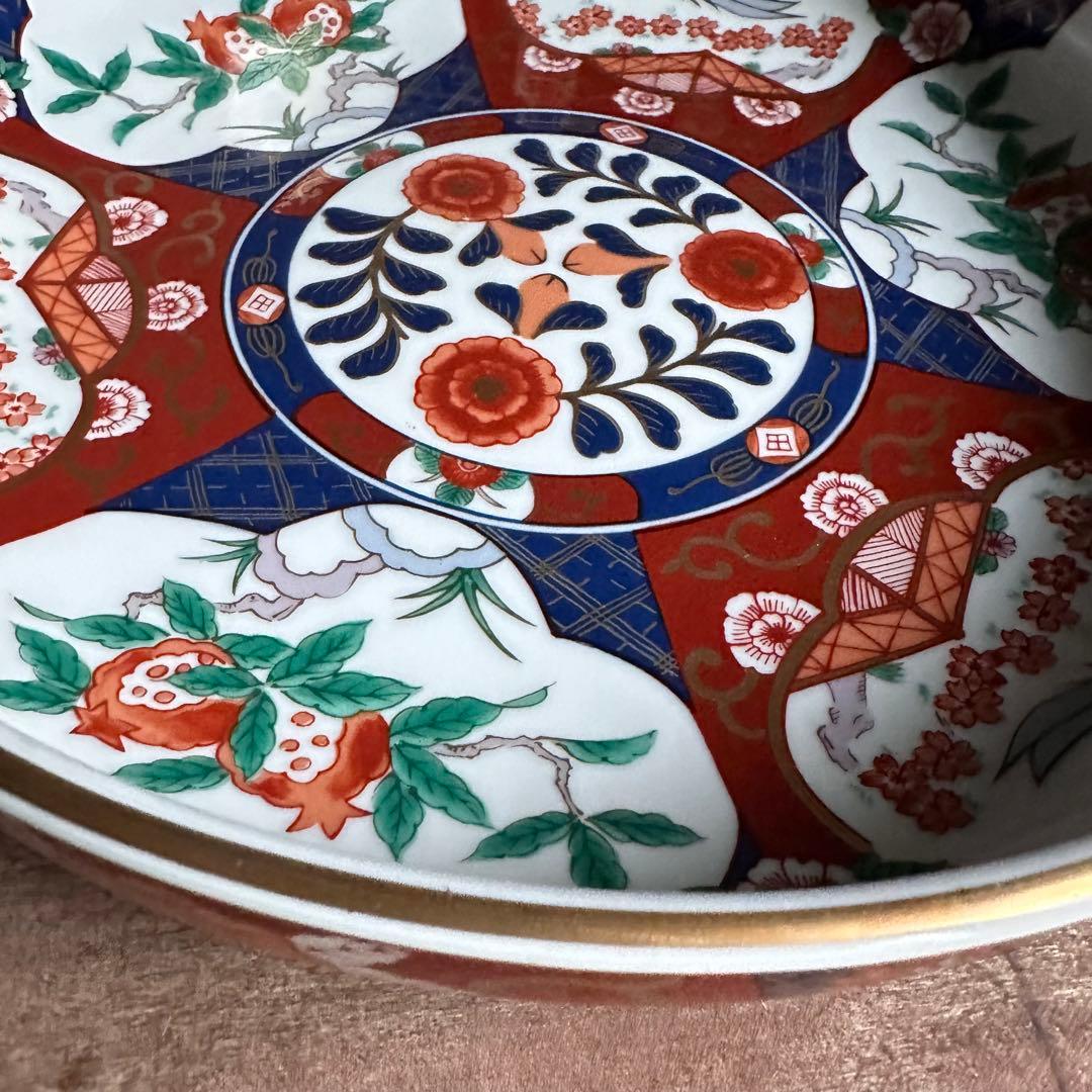 正月皿 有田焼 伊万里焼 大皿 金彩 赤絵 庫山窯 飾り 皿 お節皿