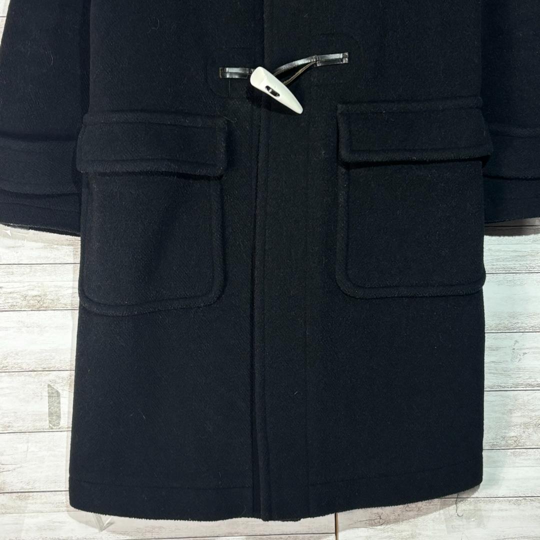 HYKE ハイク ダッフルコート ロング トグル 白 ブラック サイズ2