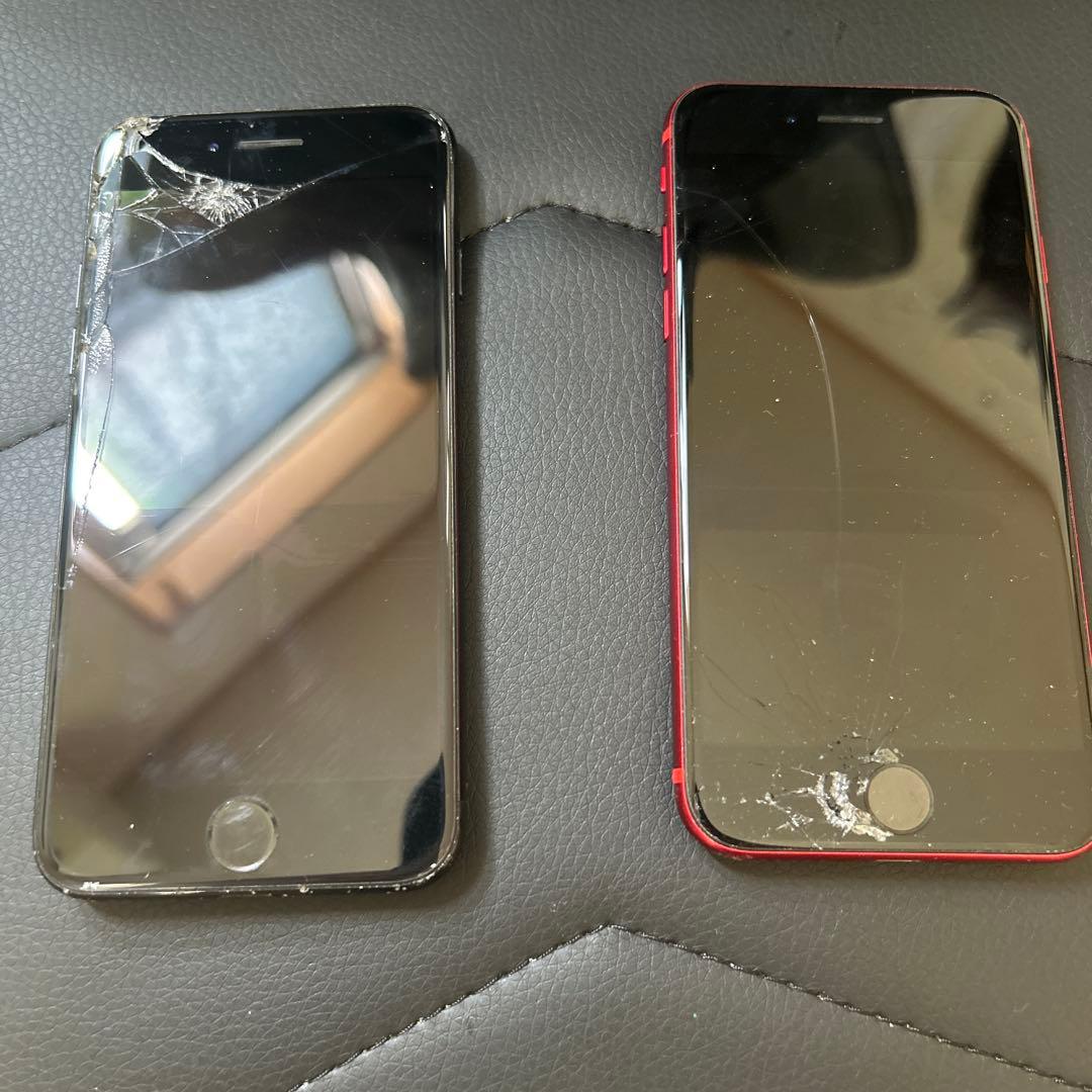 iPhone 8 & se2 黒 赤 ジャンク品