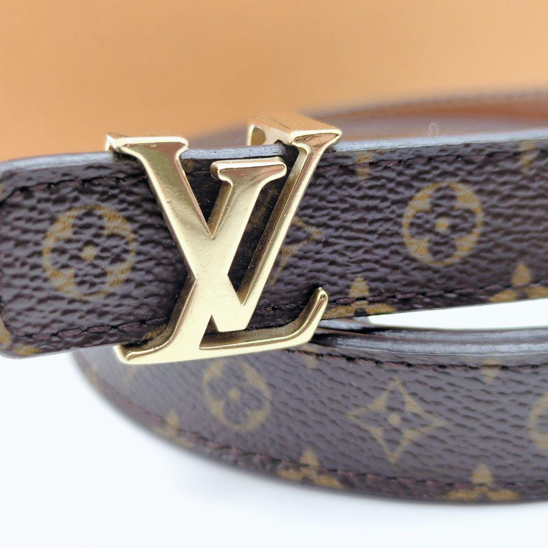 美品✨ルイヴィトン ベルト サンチュール LVイニシャル ゴールド金具