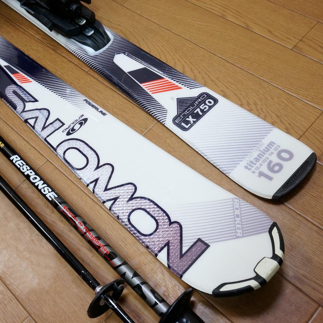メンテ済 160cm 靴27～27.5cm SALOMON スキーセット