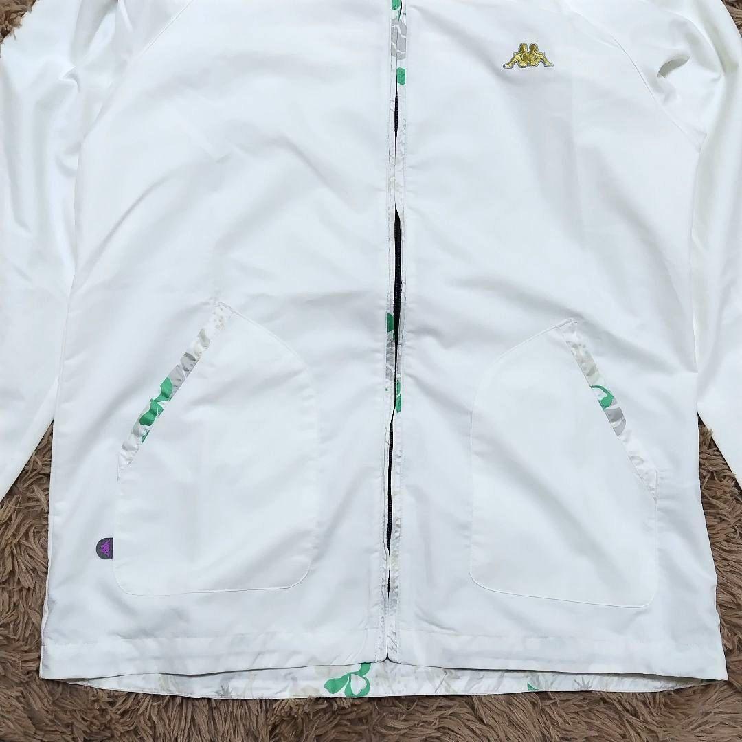 新品未使用 カッパゴルフ ブルゾン パーカー ボタニカル 白 レディース