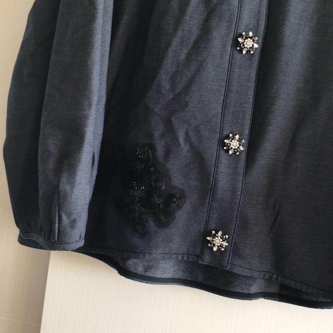可愛い❤️super beautyパールボタンビジュー付きジャケット 未使用