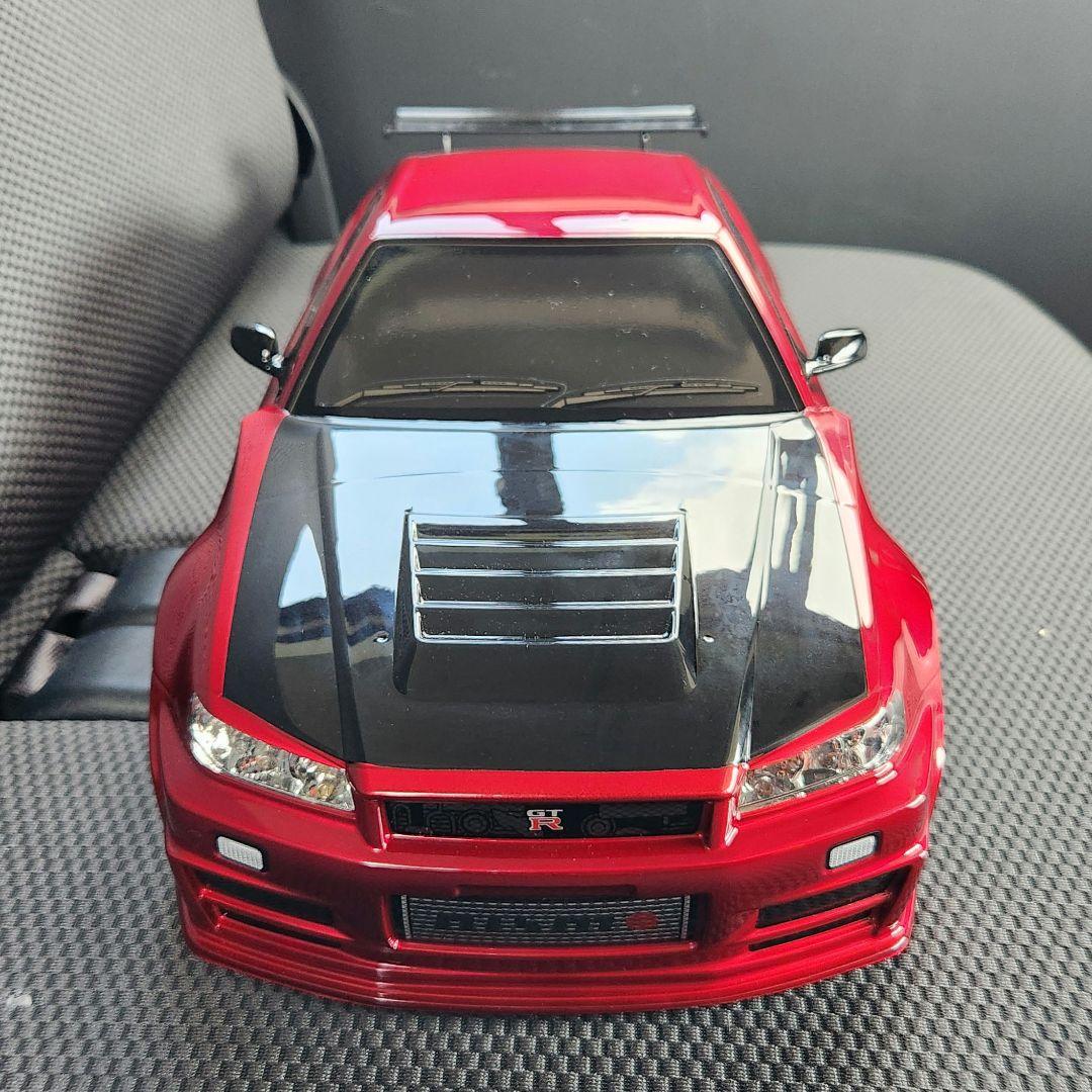 1/10 タミヤ　ニスモ R34 GT-R ボディ　電飾付き　ステッカー残 タミヤ RCスペアパーツ SP.1246 ニスモ R34 GT-R Zチューン