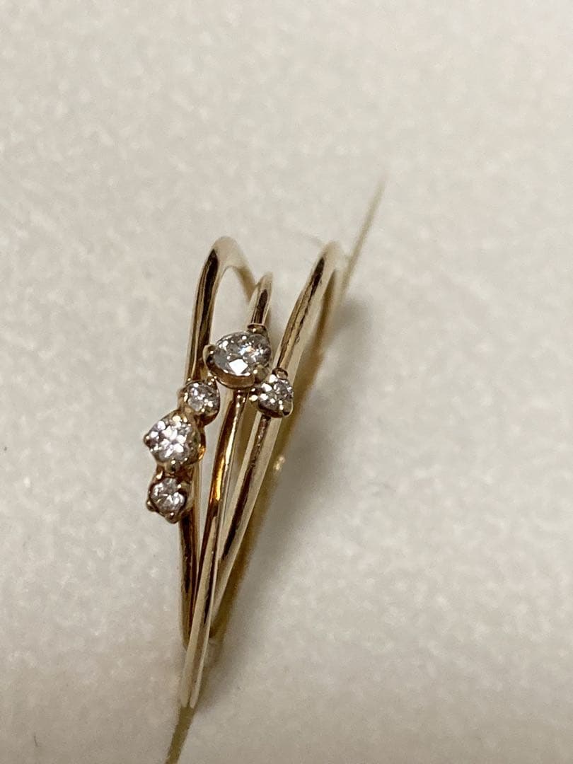 シエナ シエナロゼ k10 ダイヤモンド リング 3連 - メルカリ