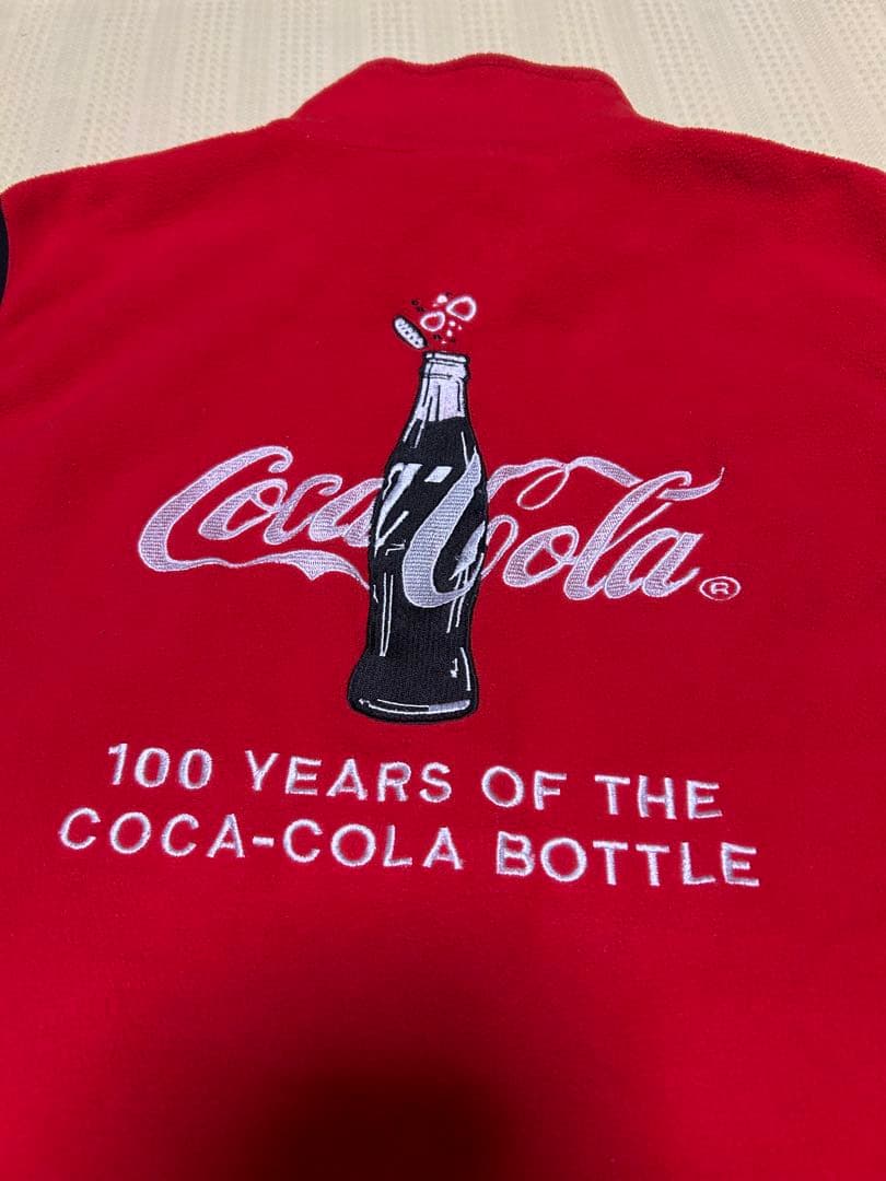 貴重非売品Coca-Cola コカコーラ100周年記念ビンテージフリースベストL