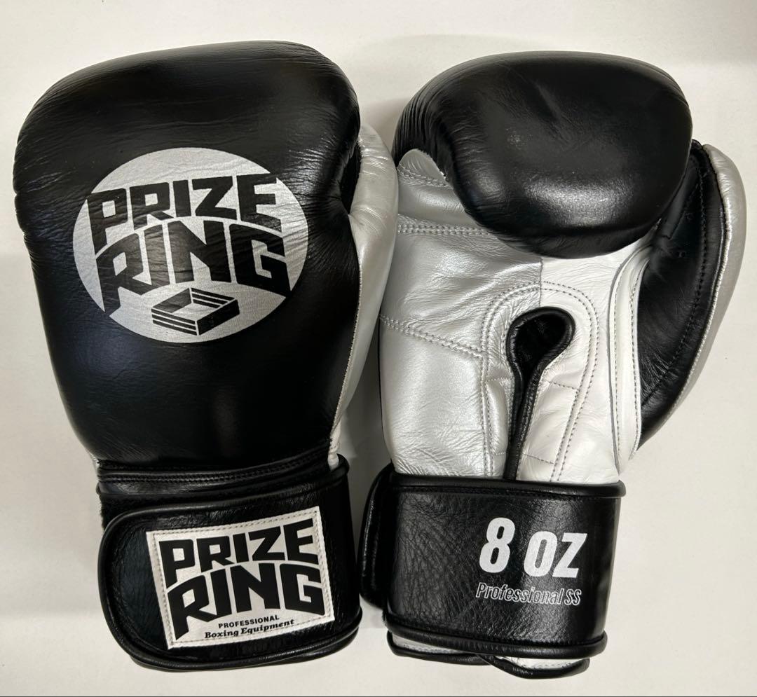 プライズリング　ボクシンググローブ　本革製 8oz 黒 Amazon.co.jp: PRIZE RING／プライズリング 