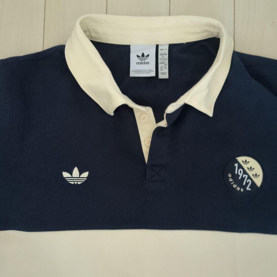 美品・稀少サイズ5XL】アディダスオリジナルスBlokepopラグビーシャツ