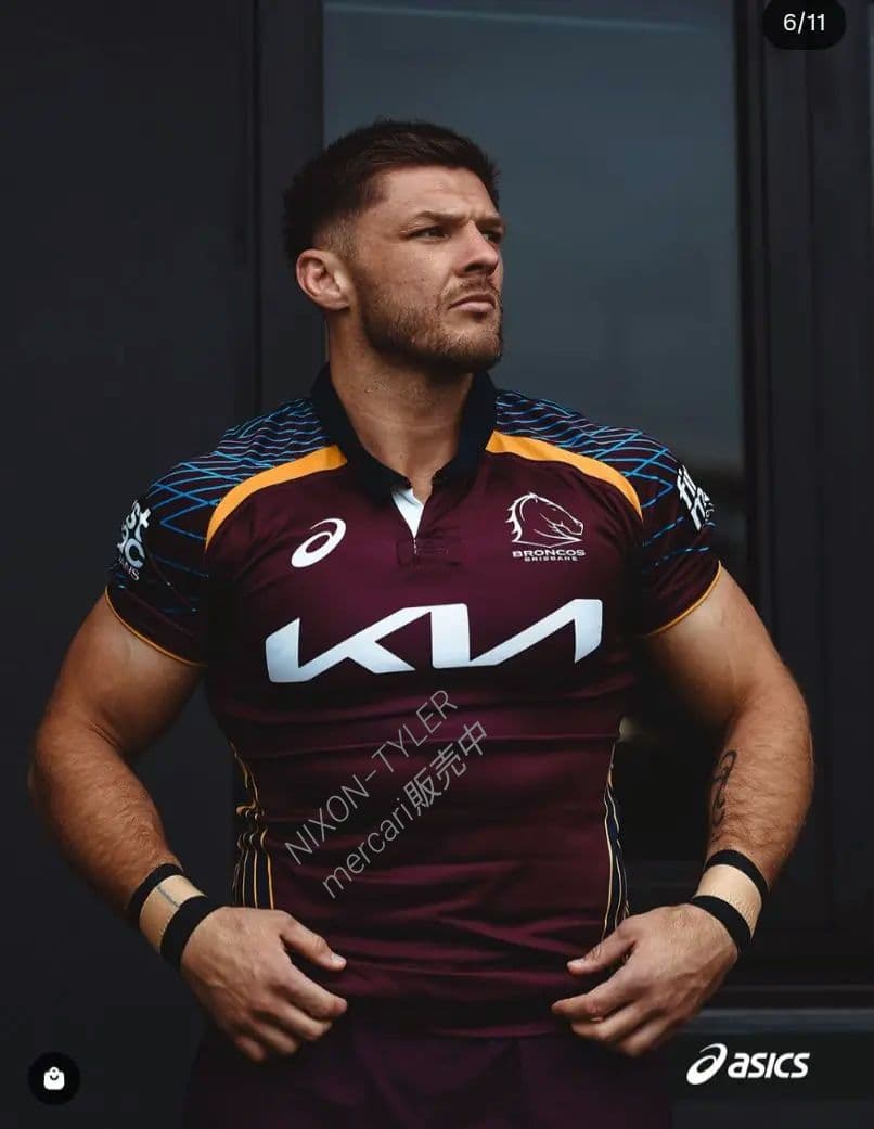海外Lサイズ】NRL ブリスベン・ブロンコス 2025キャプテンズラン