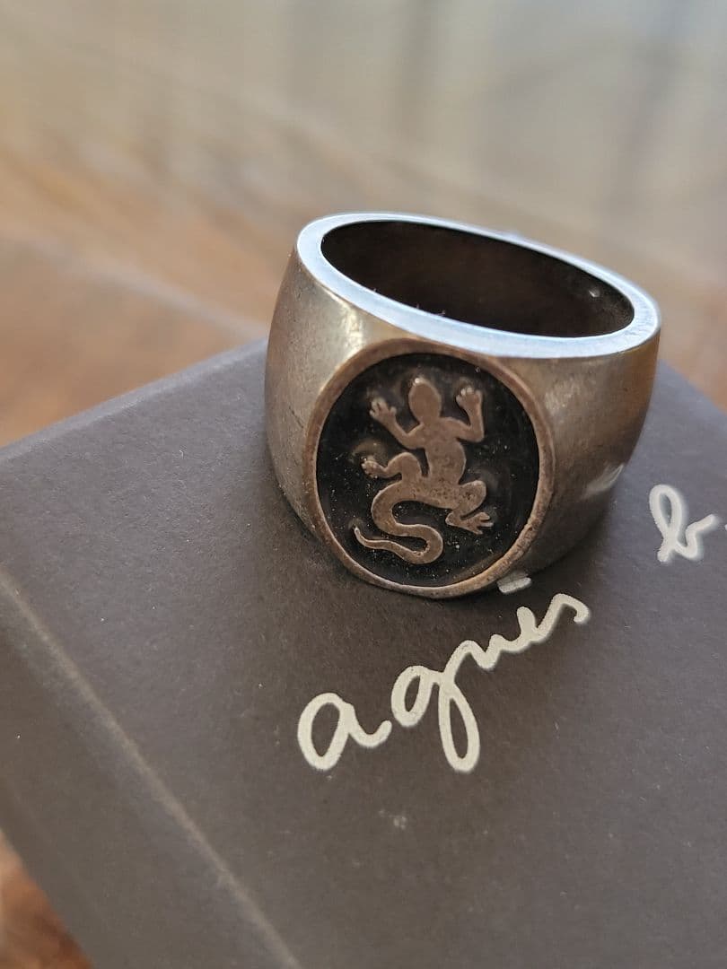 【かめ】agnes b アニエスベー メンズ シルバー色リング レザール かめ様専用】agnes b アニエスベー メンズ シルバー色リング レザール