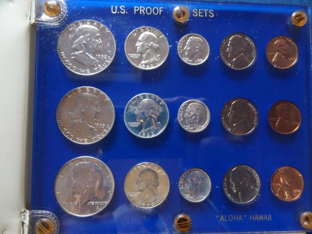 1962年～1964年 アメリカ ケネディハーフダラー他 プルーフセット