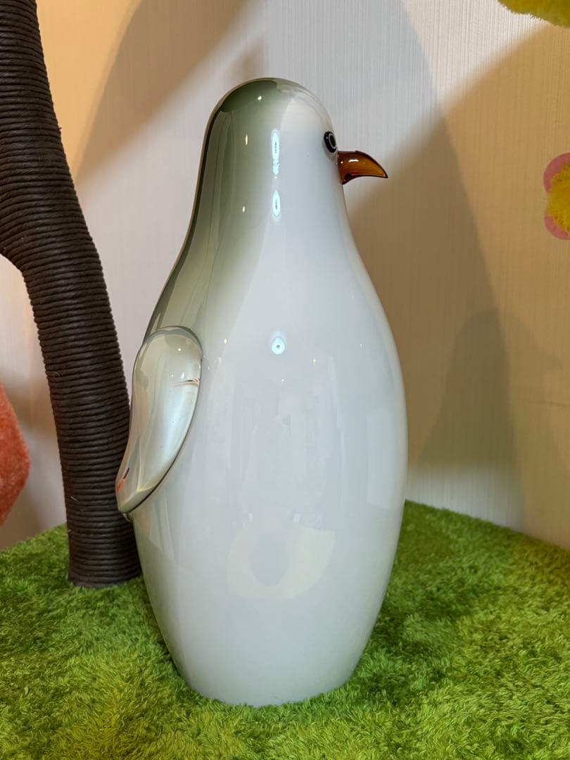 ヤマギワ 岩津ガラス ペンギン 大きなガラスのフロアスタンド 硝子細工