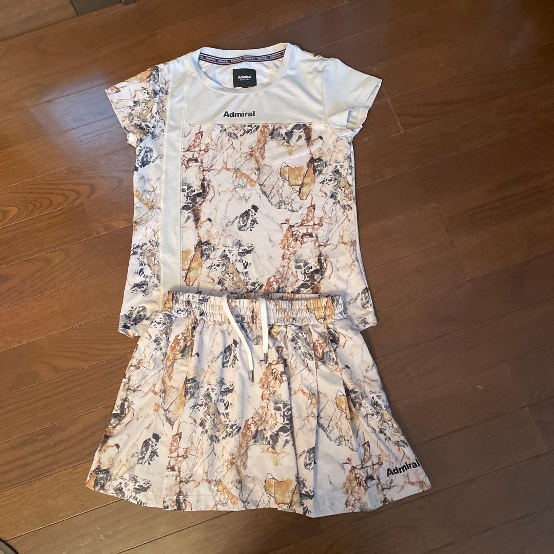 Admiral マーブル模様 テニスウェア セット 本日はテニスコーデ🎾 Admiralさんのウェアを着用させていただきました