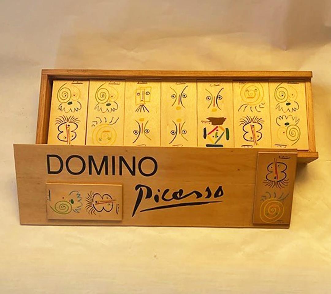 パブロ・ピカソ・ドミノ( 限定版木製セット/全28枚、スペイン製)