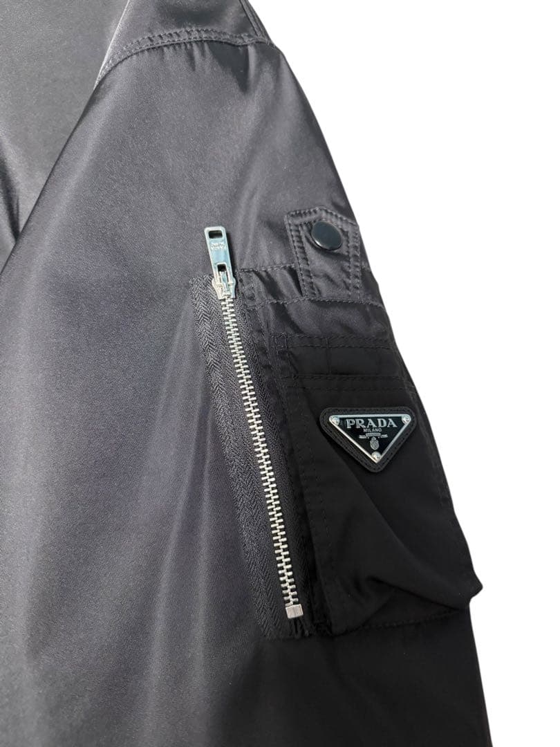 プラダ ブラック MA-1 ボンバージャケット(現行品) SGC824 - メルカリ