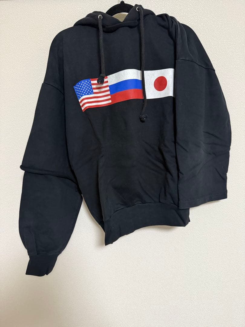 gosha rubchinskiy 国旗パーカー USED】Gosha Rubchinskiy(ゴーシャ ラブチンスキー)国旗プリントプル