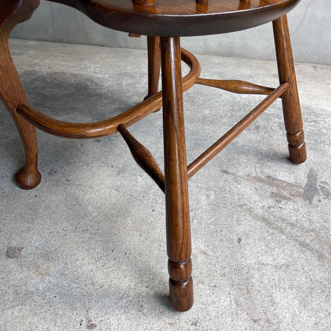 オールドヴィンテージ オークウィンザーチェア カントリー 猫脚の通販