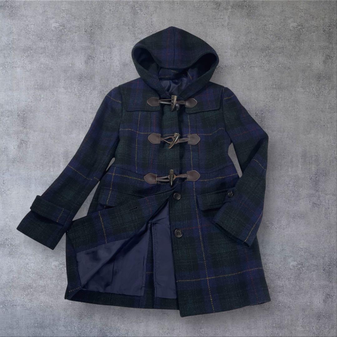 J.PRESS ハリスツイード ダッフルコート チェック フード ウール 英国製 楽天市場】ハリスツイード ダッフルコートの通販
