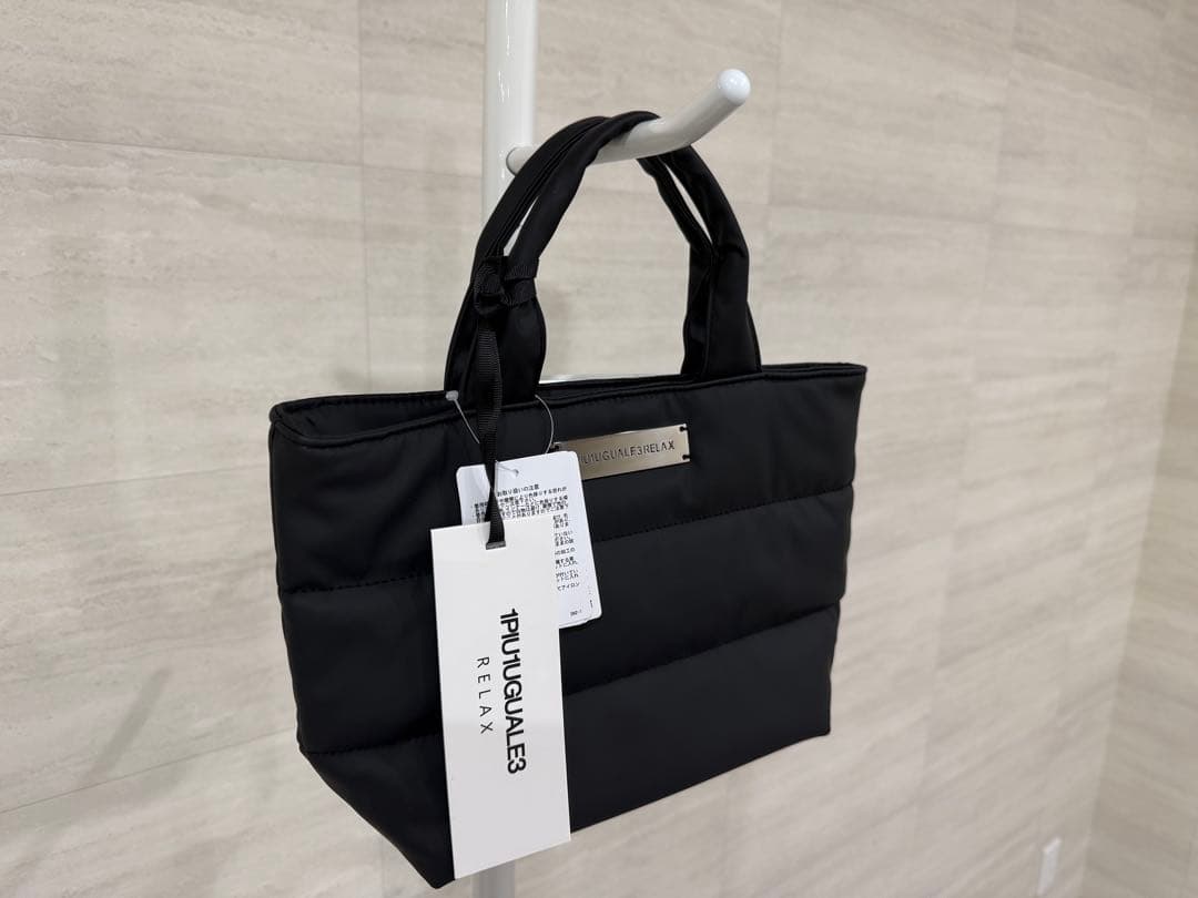 つーさん様1PIU1UGUALE3RELAXシルバーロゴプレートミニトートバッグ SHIFFON｜1PIU1UGUALE3 RELAX シルバーロゴプレートパデッドミニトート