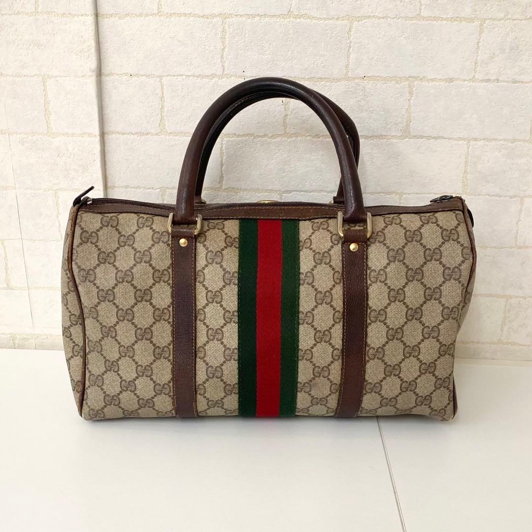 GUCCI】オールドグッチシェリーラインミニボストンバッグ - メルカリ