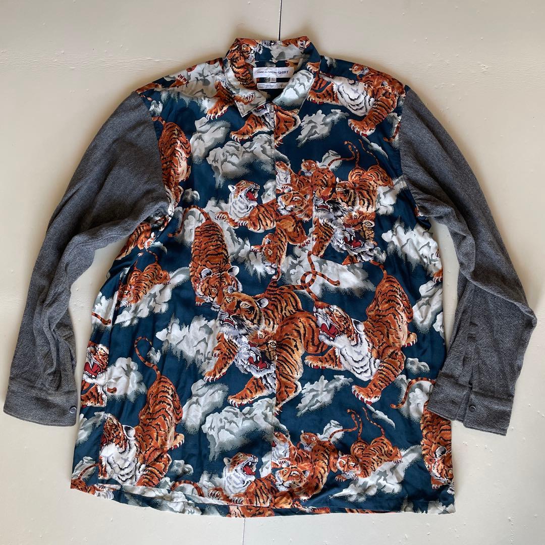 COMME des GARÇONS SHIRT トラ柄長袖シャツ L COMME des GARCONS SHIRT(コムデギャルソンシャツ) / 99AW/百虎 /長袖