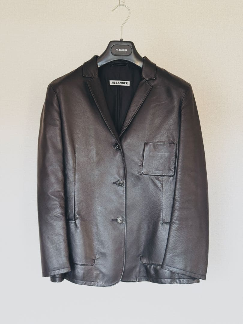 JIL SANDER レザーテーラードジャケット※美品 - メルカリ