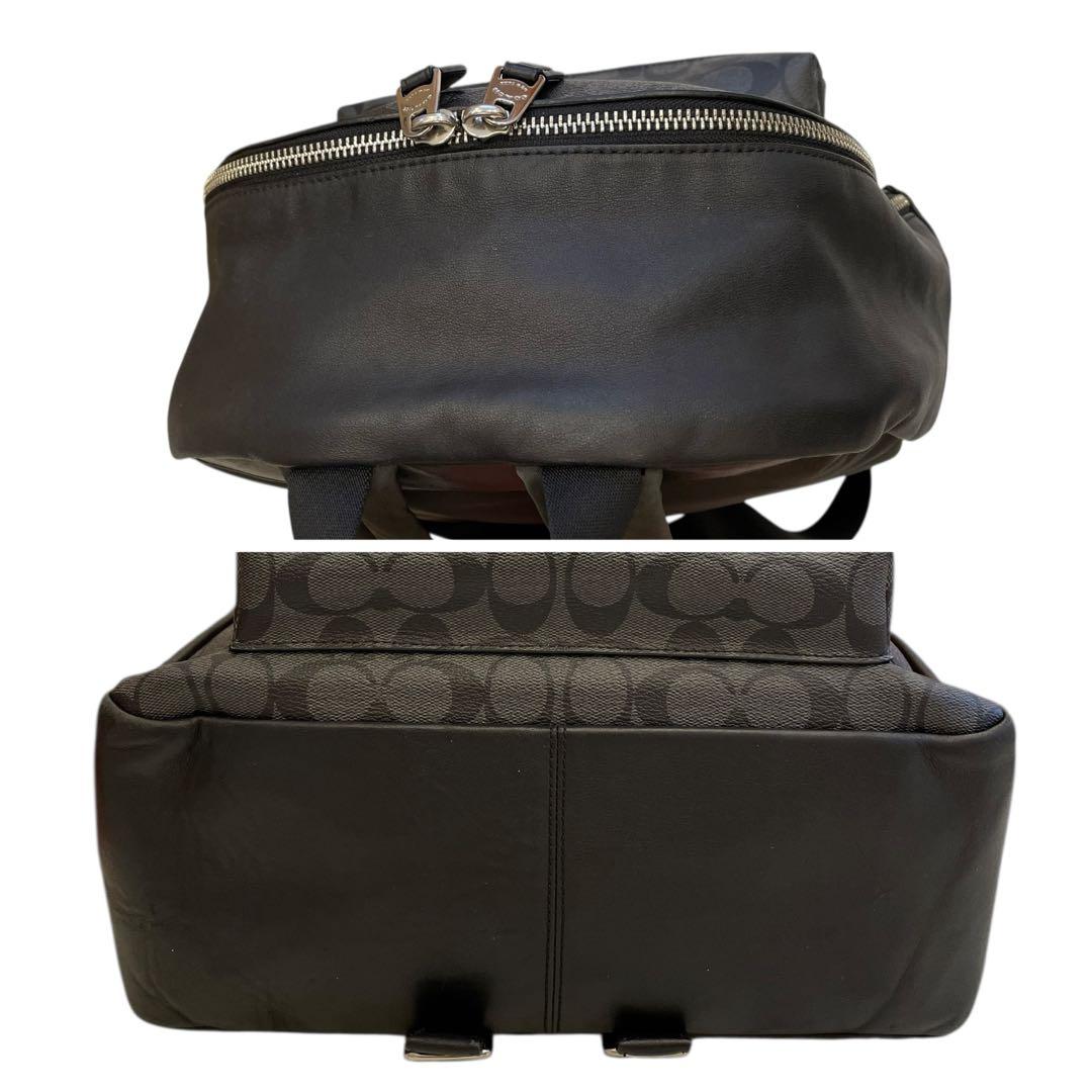 未使用級】コーチ リュック F58314 シグネチャー PVC レザー 黒 - メルカリ