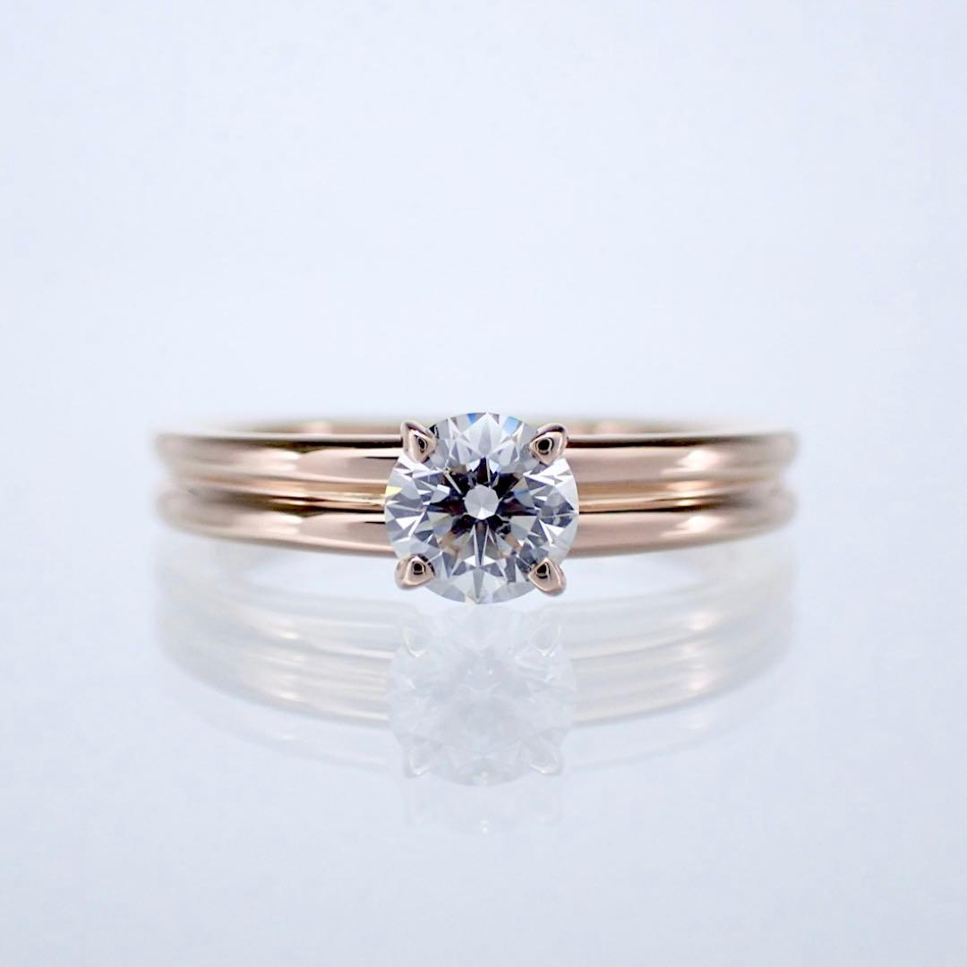 ブシュロン ゴドロン 0.42ct K18PG ダイヤモンドリング 48号