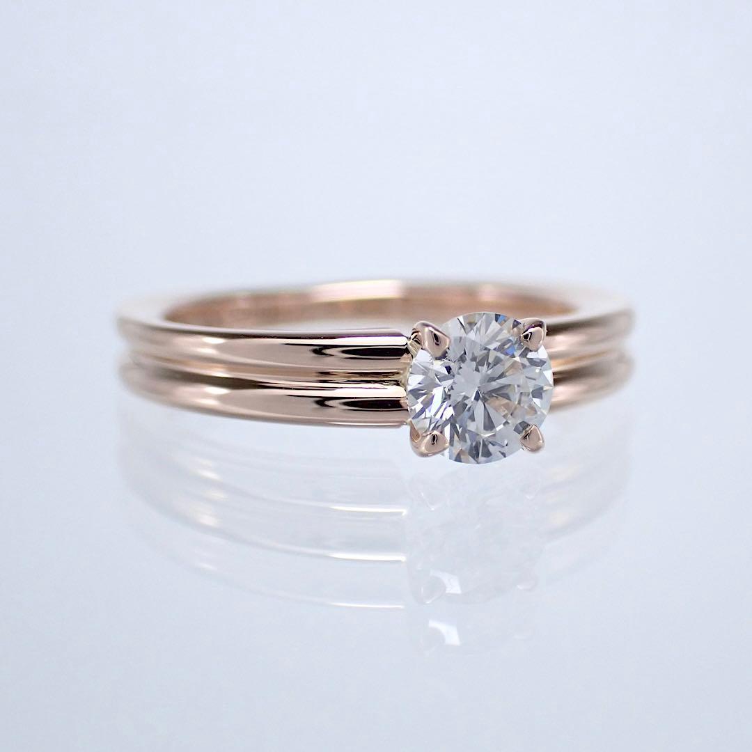 ブシュロン ゴドロン 0.42ct K18PG ダイヤモンドリング 48号