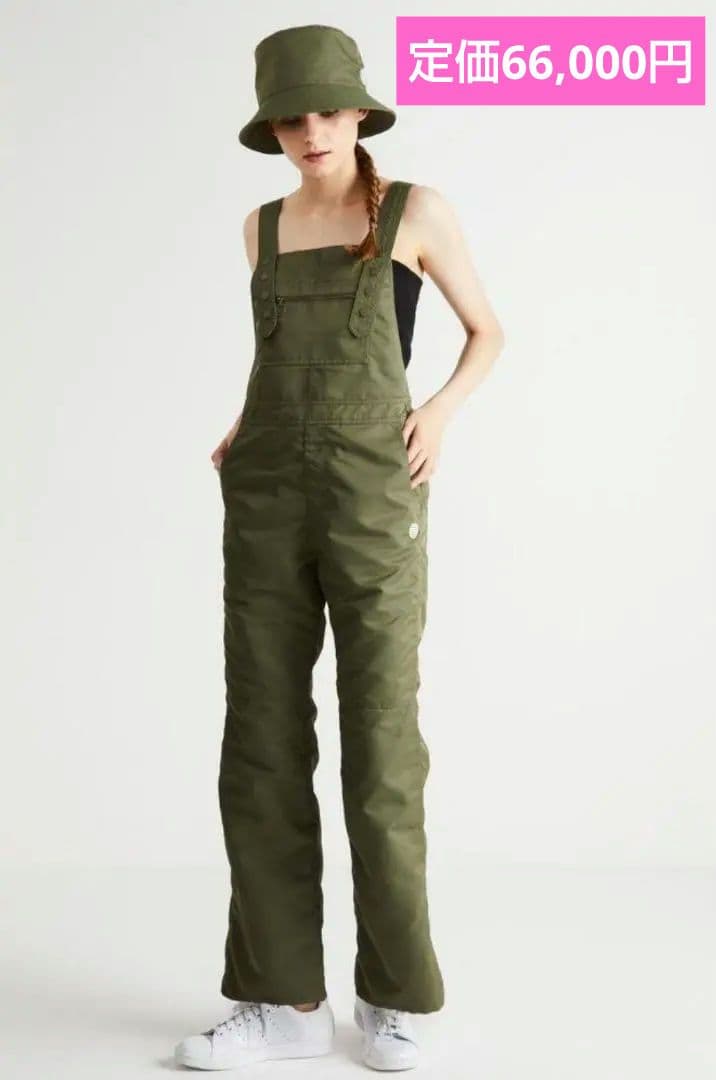 最安新品タグ　ボーダーズアットバルコニーナイロンサロペット オーバーオール　36 BORDERS at BALCONY - 22ss ボーダーズアットバルコニー ナイロン