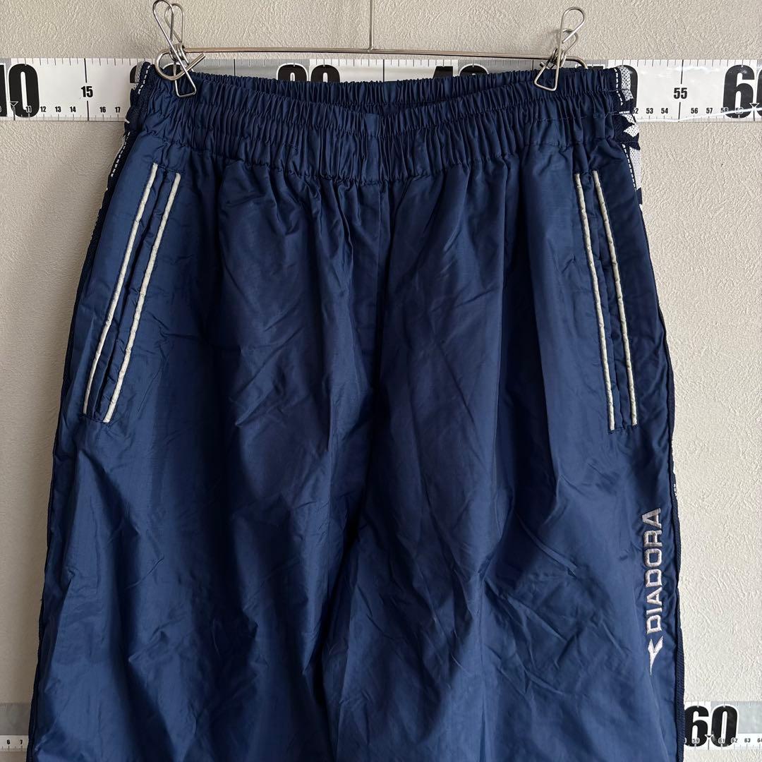 Diadora ディアドラ 上下セットアップ ナイロンジャケット M ネイビー