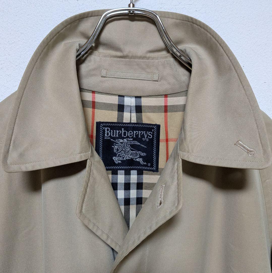 美品 80〜90s バーバリー ステンカラーコート メンズ コットン
