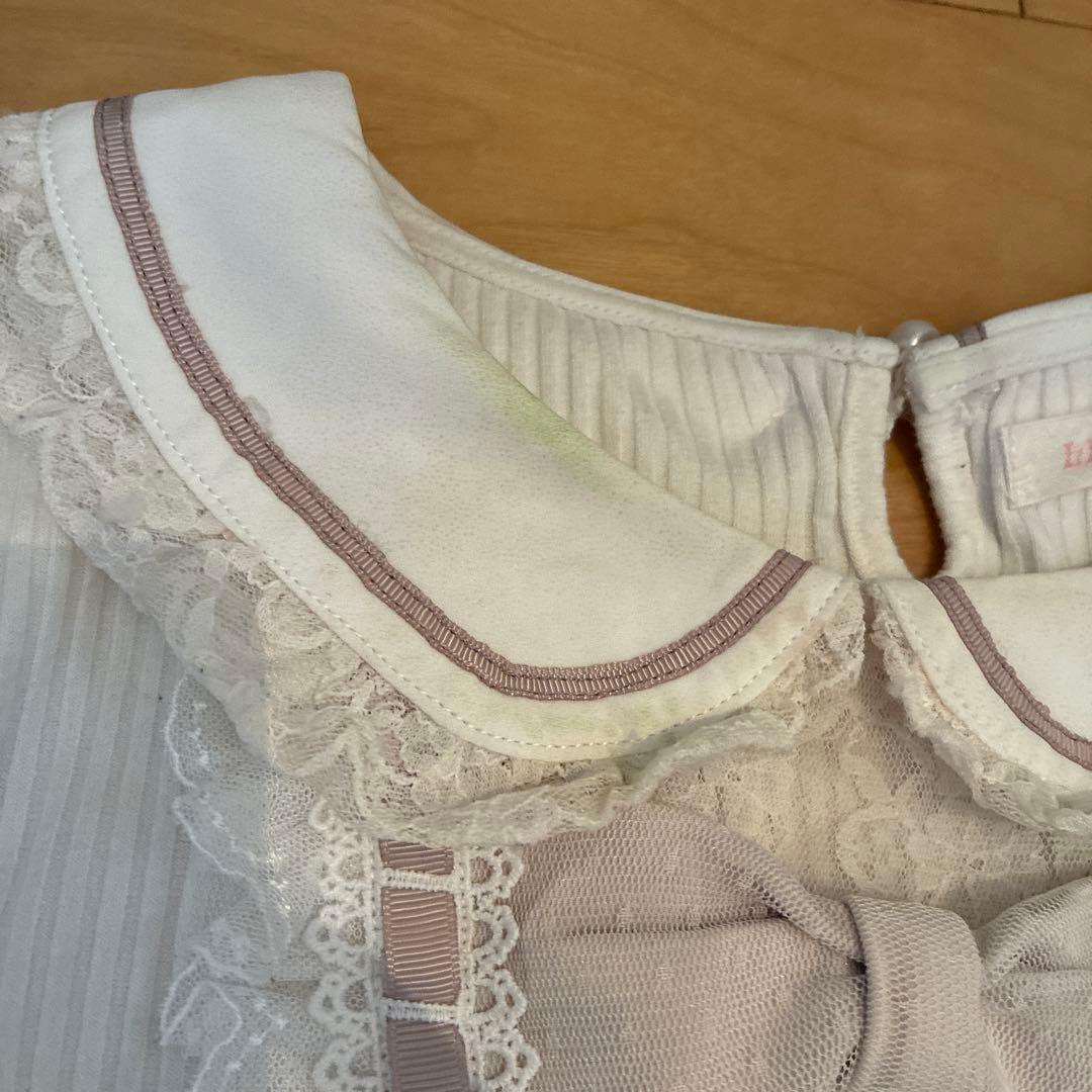 LIZLISA♥ティアラリボンリブカットブラウス ピンク - メルカリ