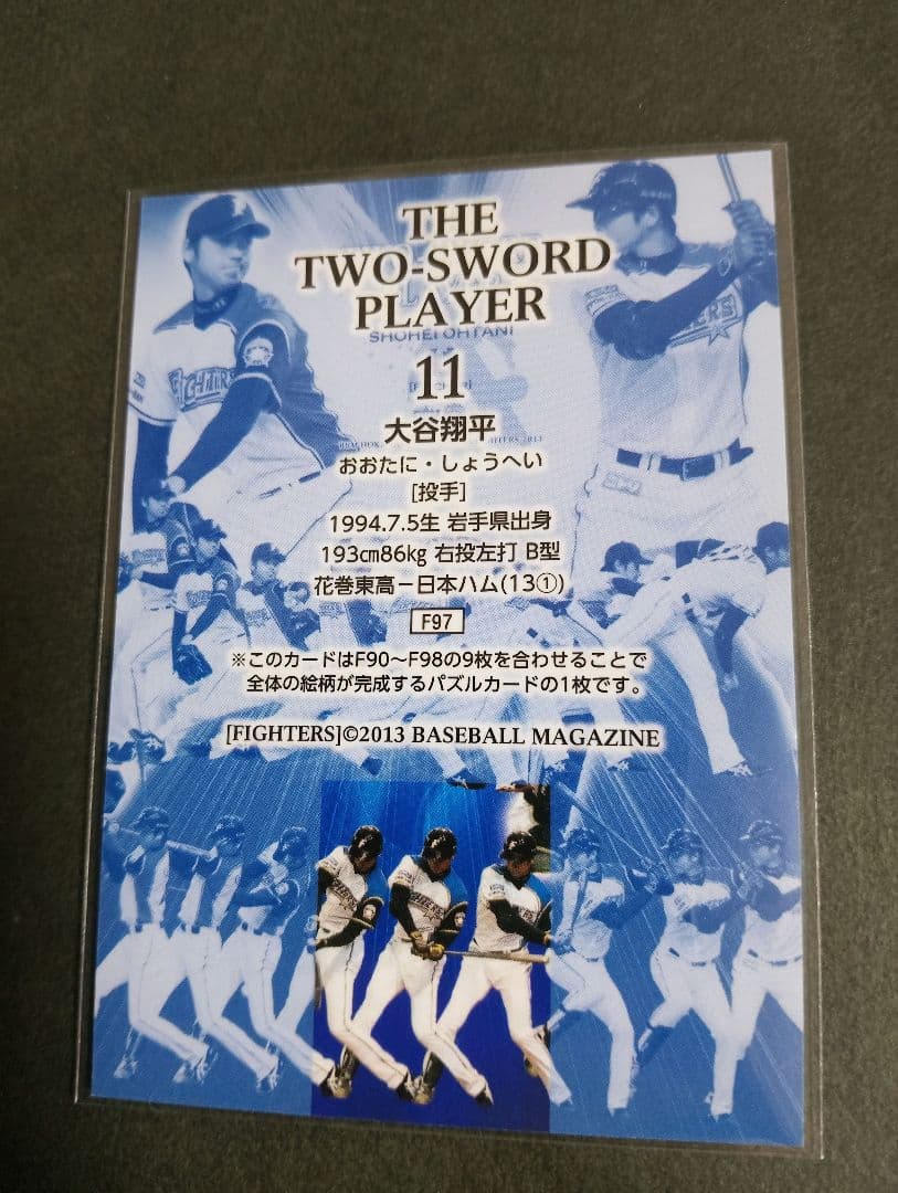 BBM2013 ファイターズリミ　大谷翔平選手　パズルカード9枚セット