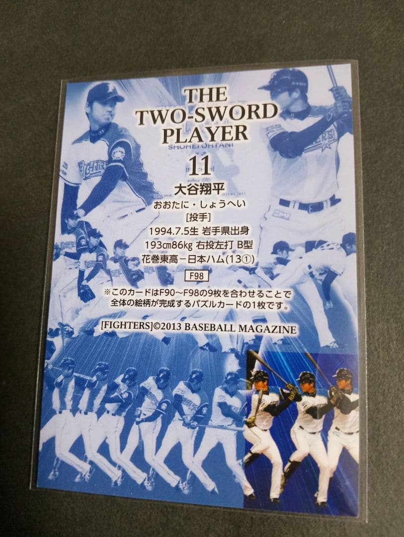 BBM2013 ファイターズリミ　大谷翔平選手　パズルカード9枚セット