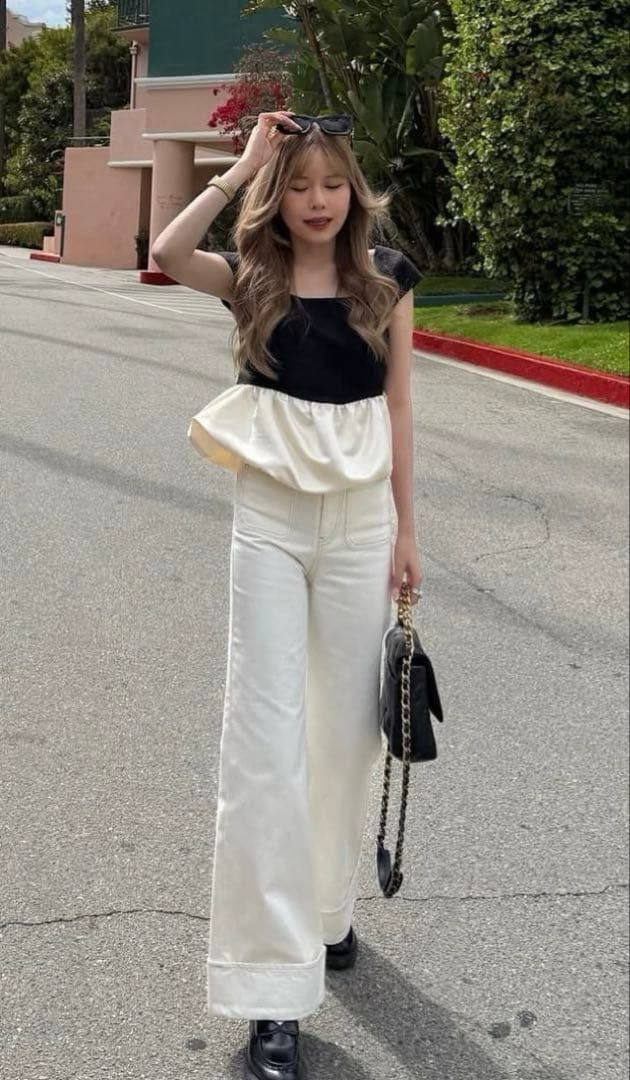 THETOE Ifestou Frill Top M ペプラムトップス ブラック - メルカリ