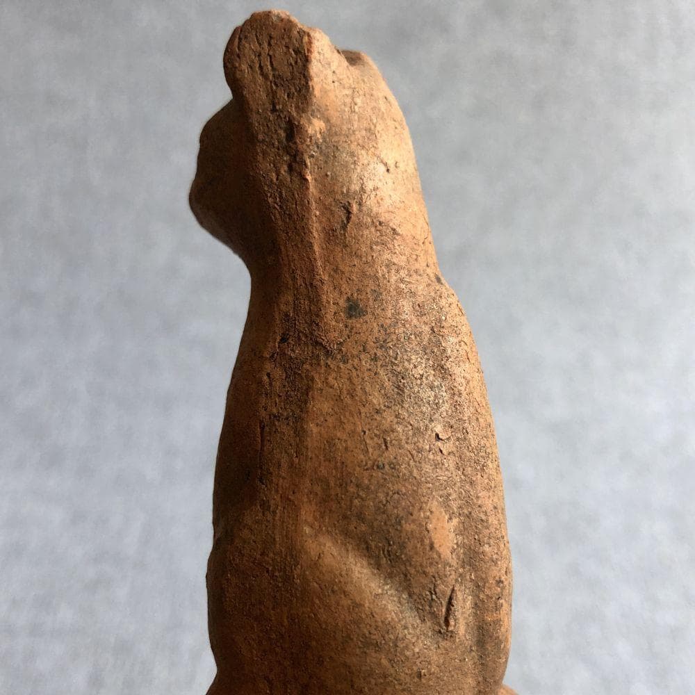 稲荷 鉄砲狐 今戸焼 土人形 置物 オブジェ 骨董 アンティーク 昭和