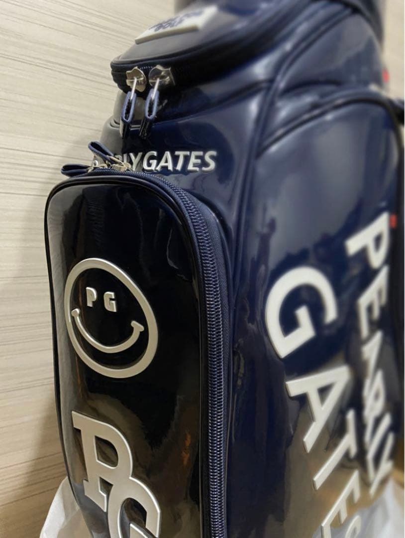 PEARLY GATES エナメルキャディバッグ ネイビー - メルカリ