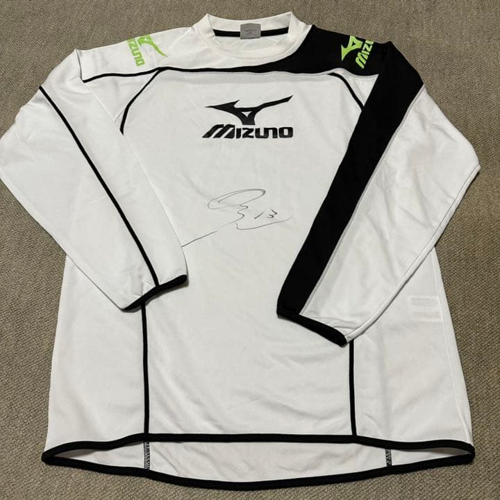 京都サンガ 柳沢敦 サイン入り MIZUNO ミズノ トレーニングウェア